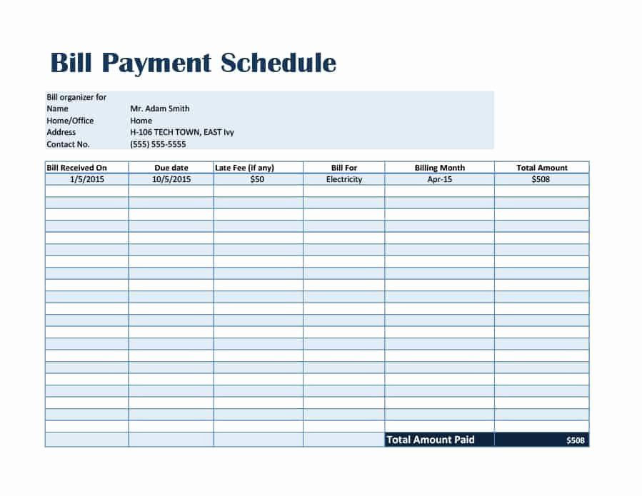 Payment Plan Template Free Car Payment Schedule Template Best 33 Great Payment Plan