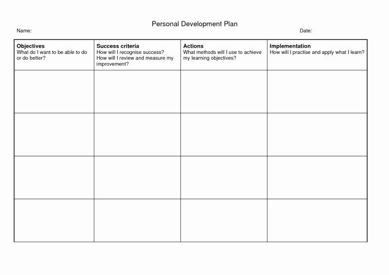 Personal Development Plan Template Excel Individual Development Plan Template Best 6 Free Personal
