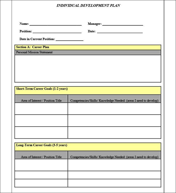 Personal Growth Plan Template Sample Personal Development Plan Template 6 Free Sample