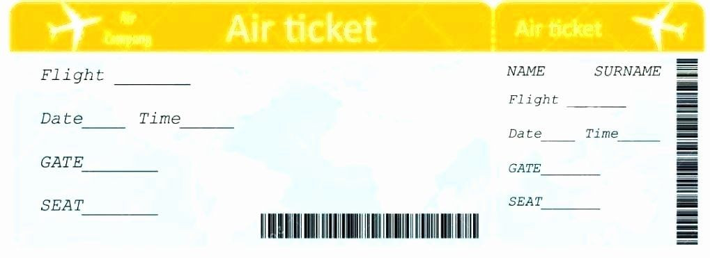 Plane Ticket Template Pdf Plane Ticket Template Pdf Awesome Airplane Ticket Boarding
