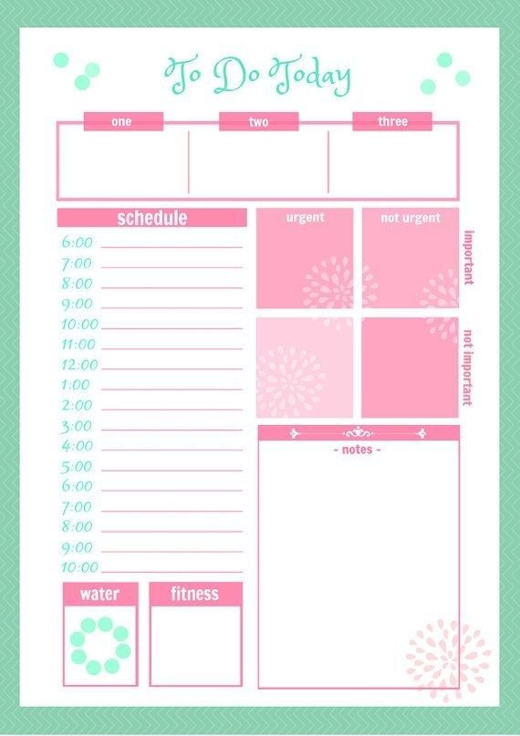 Printable Daily Planner Template Found On Bing From Umaprintablefo
