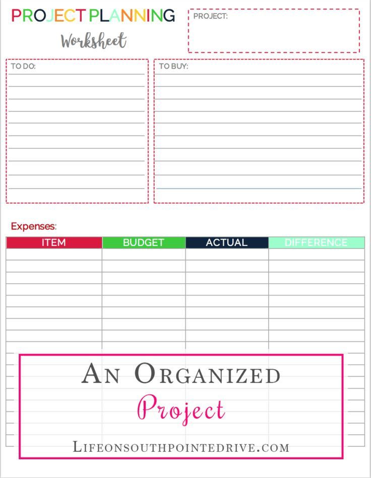 Printable Project Planner Template An organized Project Plus A Free Printable