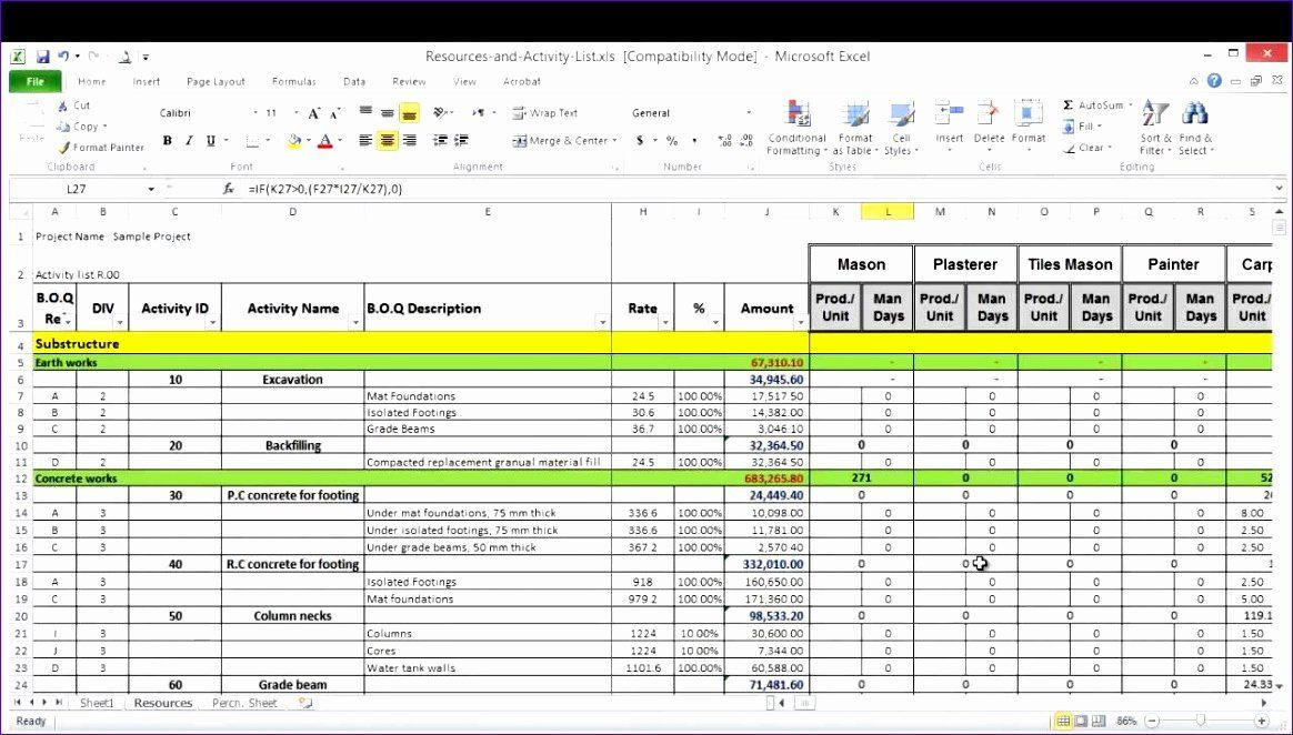Resource Capacity Planning Excel Template Resource Planning Template Excel Best 6 Resource Capacity