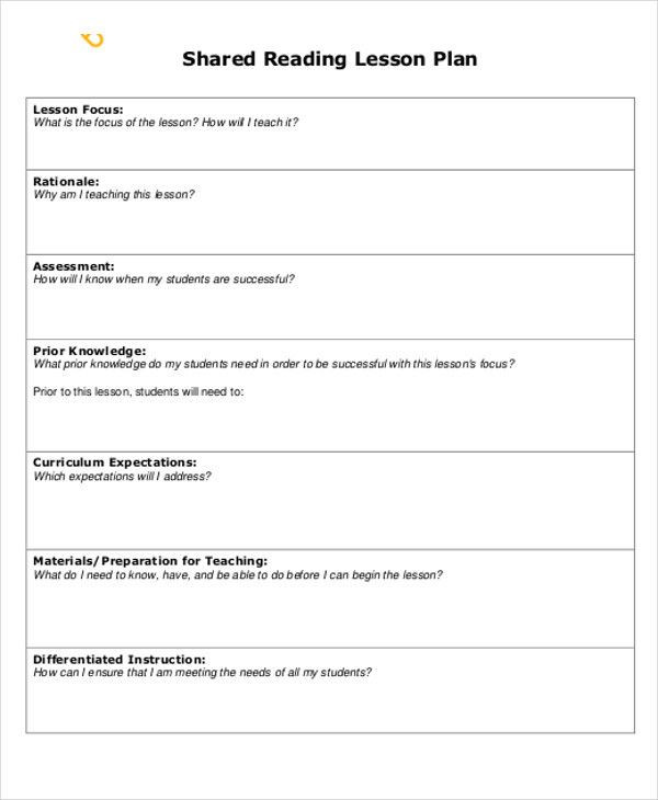 Shared Reading Lesson Plan Template D Reading Lesson Plan Template Awesome 47 Lesson Plan