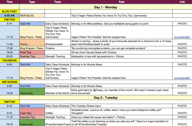 Social Media Content Planner Template How to Create A social Media Content Calendar Tips and