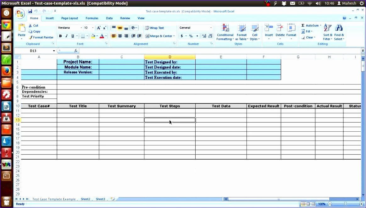 Software Test Plan Template Excel Test Plan Template Word Lovely 12 Test Cases Excel Template