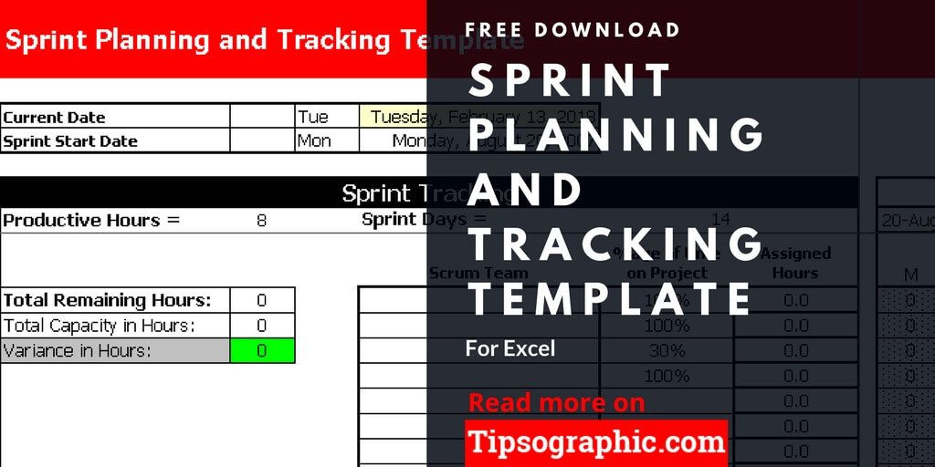 Sprint Planning Template Sprint Planning and Tracking Template for Excel Free