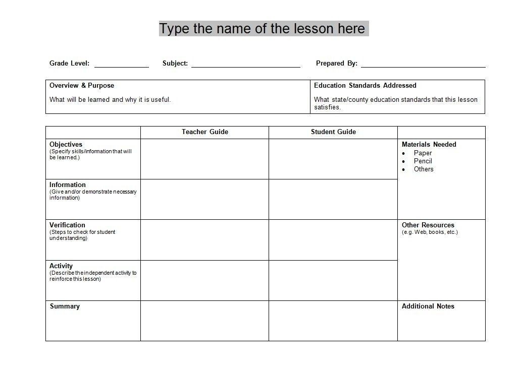 Stem Lesson Plan Template Stem Lesson Plan Template the Best Ideas within