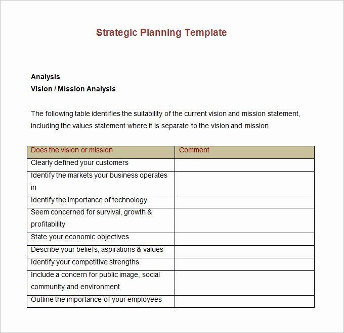 Strategic Planning Template Excel Free Strategic Plan Template Beautiful Strategic Account
