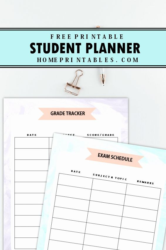 Student Planner Template Free Printable Student Planner Template Free Printable New the Amazing