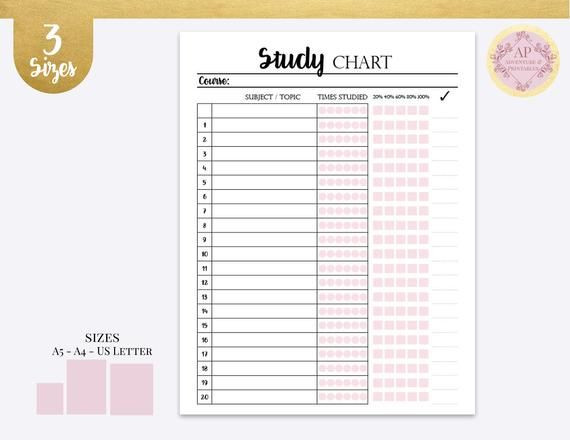 Study Plan Template for Students Pin On Study