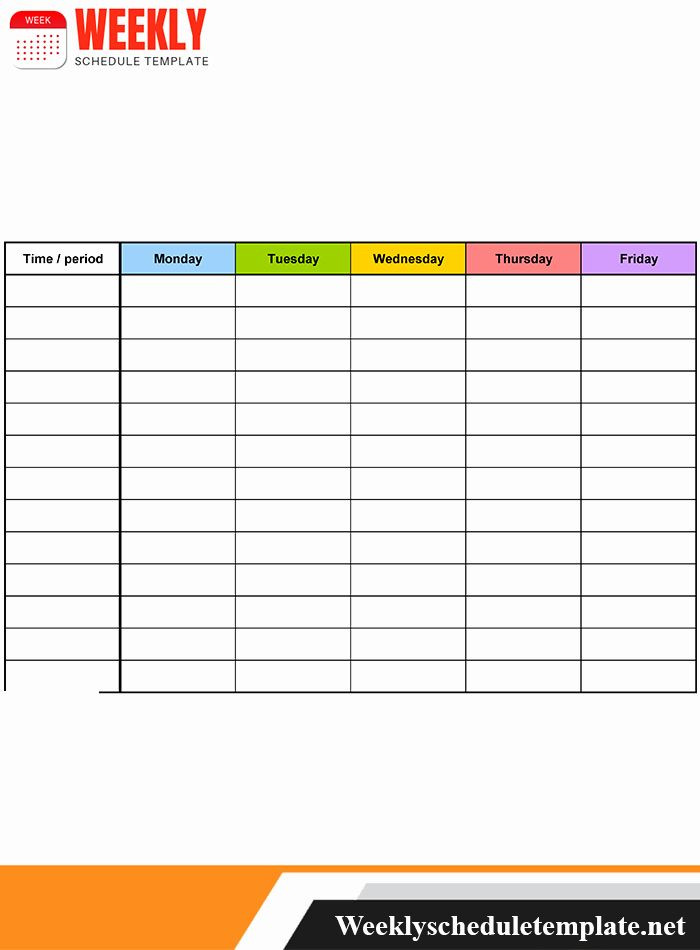 Teacher Weekly Planner Template Teacher Daily Schedule Template Beautiful Free Printable