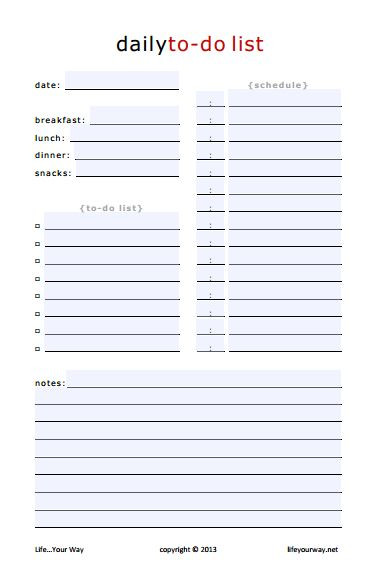 To Do List Planner Template 10 More Free Printable Daily Planners