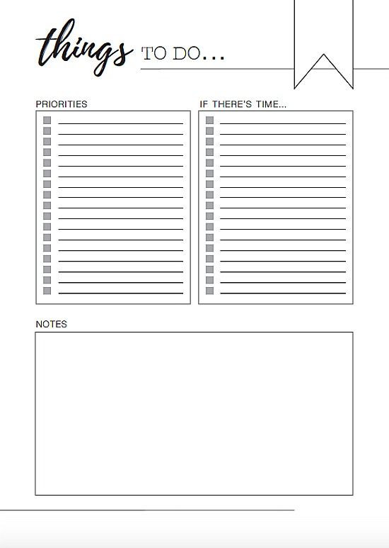 To Do List Planner Template Bullet Journaling On the Job Printable to Do List Free