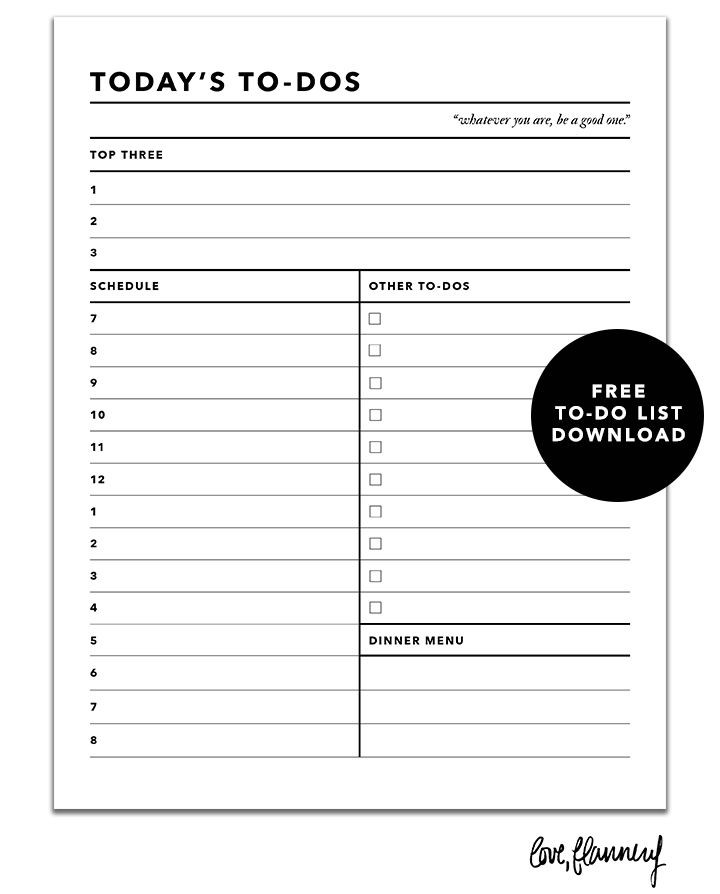 To Do List Planner Template to Do List Printable