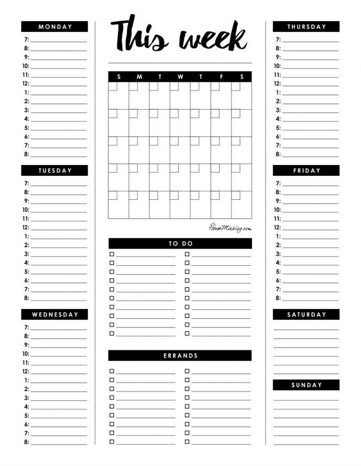 To Do List Planner Template Weekly Planner Printable In 2020