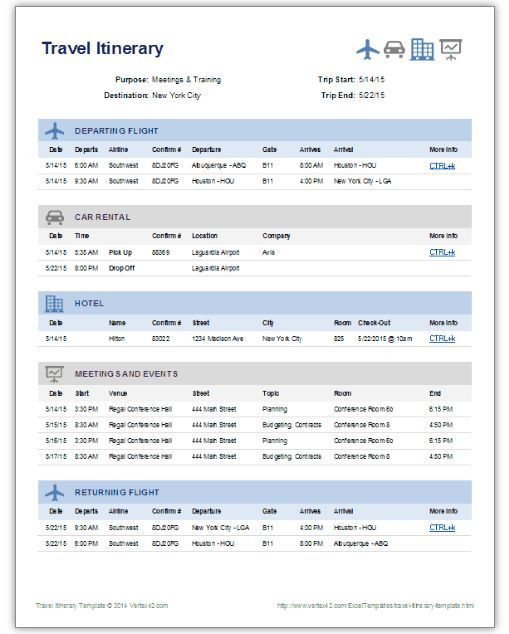 Travel Itinerary Planner Template Get A Free Travel Itinerary Template to Manage Travels Here