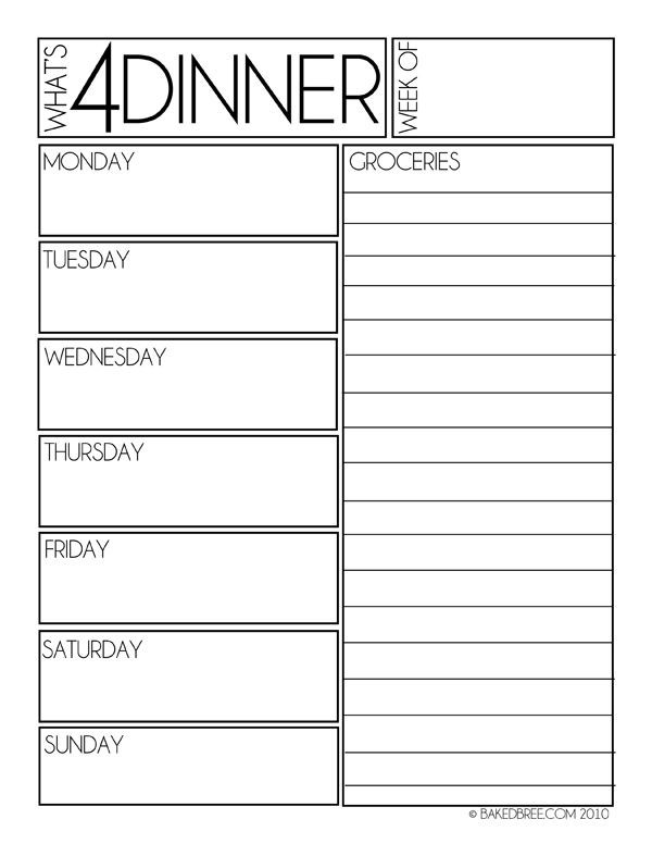 Two Week Meal Planner Template Meal Planning 101