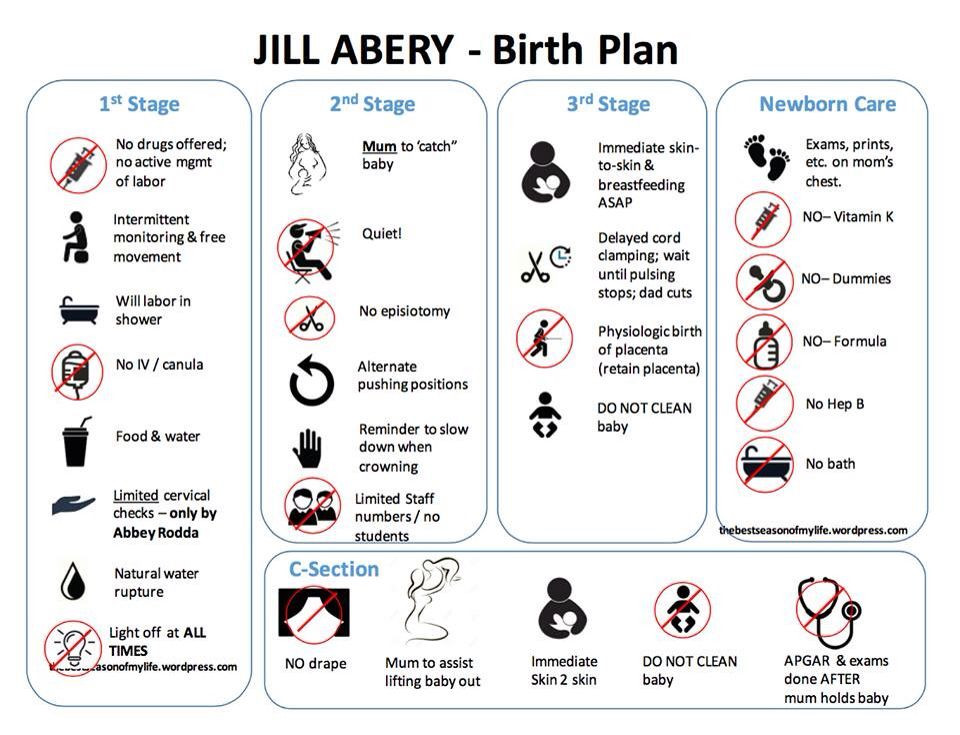 Visual Birth Plan Template Visual Birth Plan by Jill Abery Fabulous Resource
