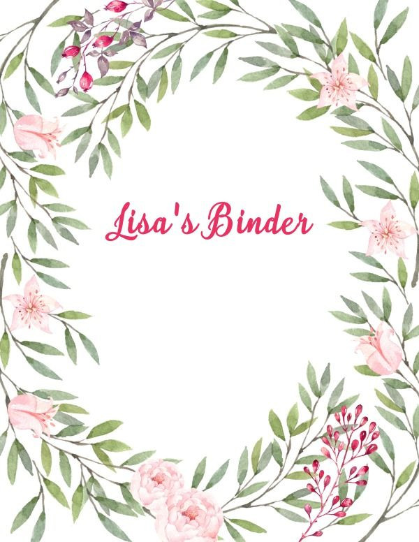 Wedding Planner Cover Page Template Free Printable Binder Cover Templates