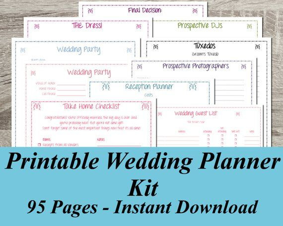 Wedding Planner Template Instant Download Ultimate Printable Wedding Planner Kit 95