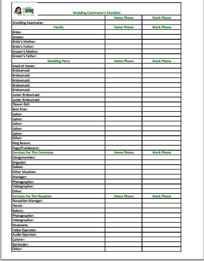 Wedding Planning Timeline Template Excel Simple Wedding Checklist Printable Free