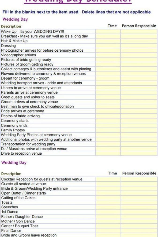 Wedding Planning Timeline Template Excel Wedding Schedule Template – 25 Free Word Excel Pdf Psd