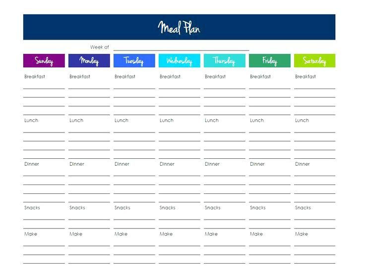 Weekly Food Planner Template Pin On Explained Food &amp; Drink