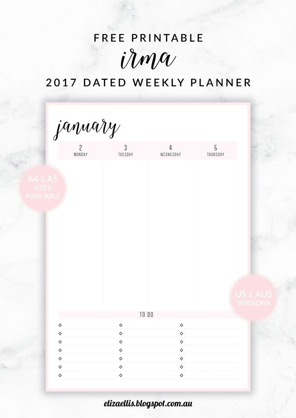 Weekly Planner Template 2017 Pin On Pens &amp; Pencils âï¸
