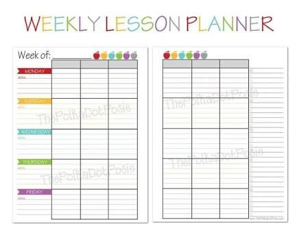 Weekly Planning Template for Teachers Resultado De Imagen De Teachers Weekly Planner Template