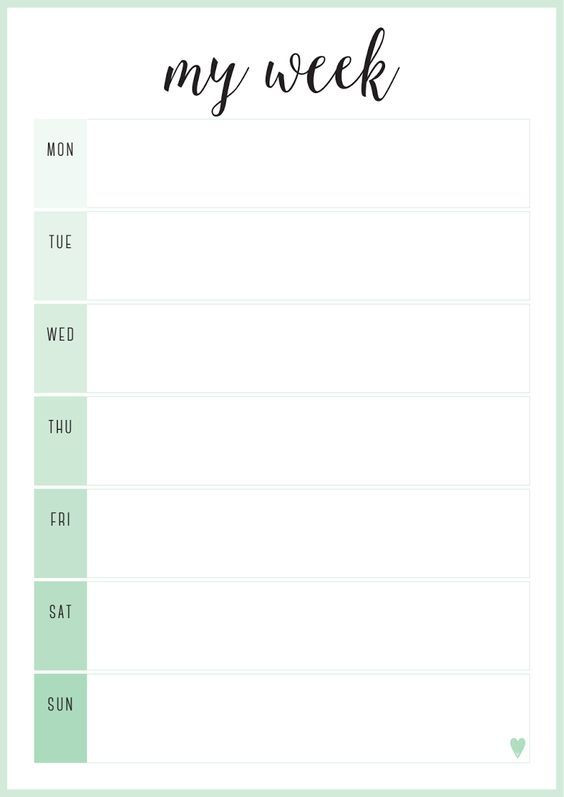 Weekly Schedule Planner Template Weekly Calendar Word Template