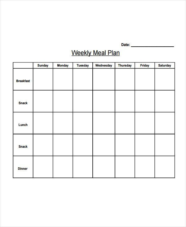Weight Loss Meal Planner Template Pin by M Brhm On Cooking