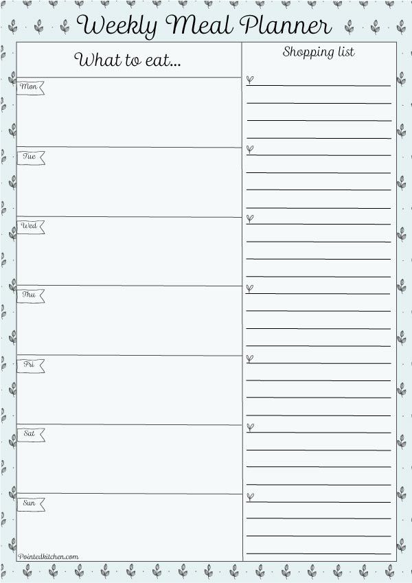 Weight Watchers Meal Planner Template Pin On Ww