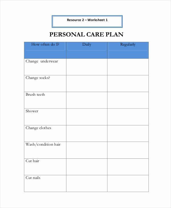 Wellness Plan Template Mental Health Personal Wellness Plan Template Luxury 30 Blank Patient