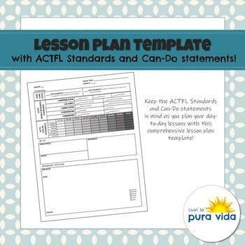 World Language Lesson Plan Template World Languages Lesson Plan with Actfl World Readiness and